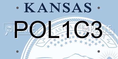 POL1C3 Kansas License Plate