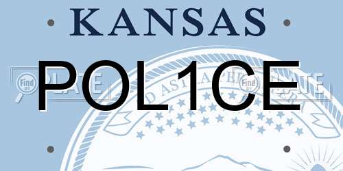 POL1CE Kansas License Plate