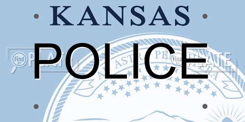POLICE Kansas License Plate