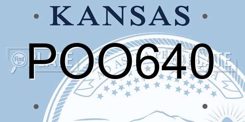 POO640 Kansas License Plate
