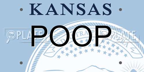 POOP Kansas License Plate