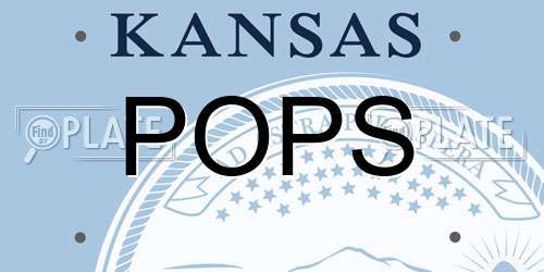 POPS Kansas License Plate