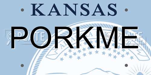 PORKME Kansas License Plate