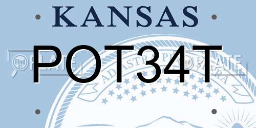 POT34T Kansas License Plate