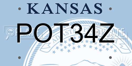 POT34Z Kansas License Plate