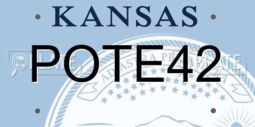 POTE42 Kansas License Plate