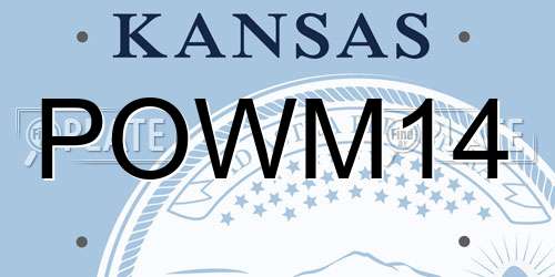 POWM14 Kansas License Plate