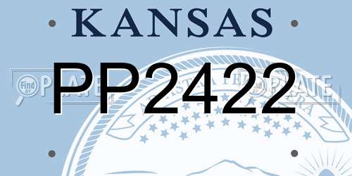 PP2422 Kansas License Plate