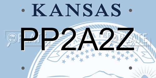 PP2A2Z Kansas License Plate
