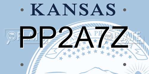 PP2A7Z Kansas License Plate