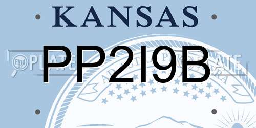 PP2I9B Kansas License Plate