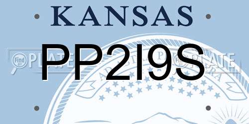PP2I9S Kansas License Plate