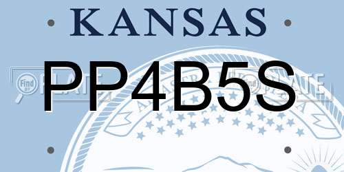 PP4B5S Kansas License Plate