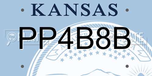 PP4B8B Kansas License Plate
