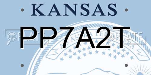 PP7A2T Kansas License Plate