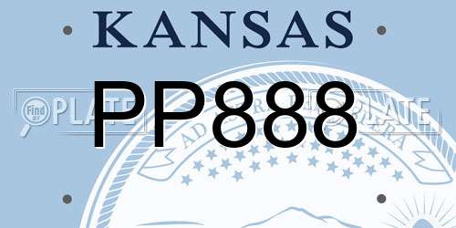 PP888 Kansas License Plate