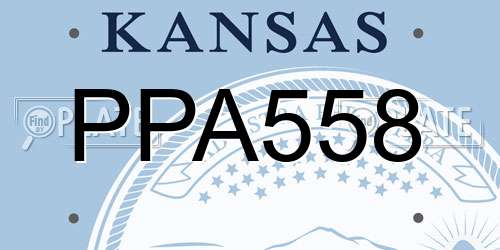 PPA558 Kansas License Plate