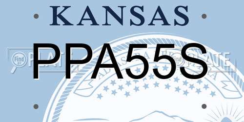PPA55S Kansas License Plate