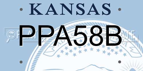 PPA58B Kansas License Plate