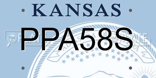 PPA58S Kansas License Plate