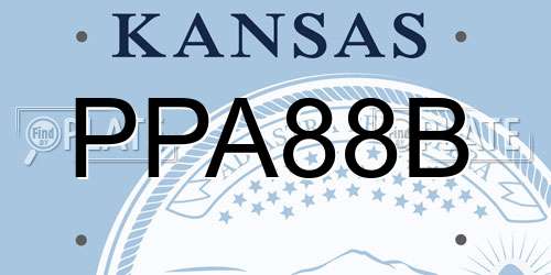 PPA88B Kansas License Plate