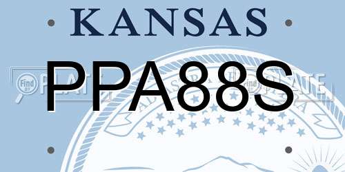PPA88S Kansas License Plate