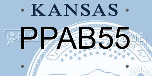 PPAB55 Kansas License Plate