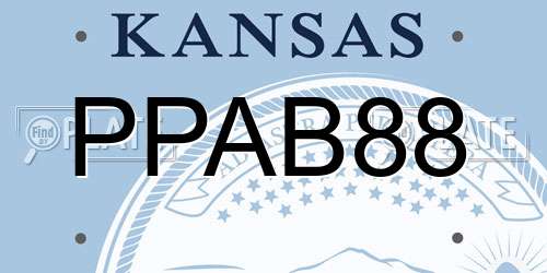 PPAB88 Kansas License Plate