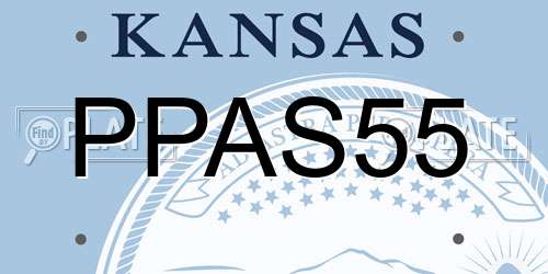 PPAS55 Kansas License Plate