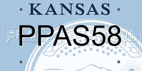 PPAS58 Kansas License Plate