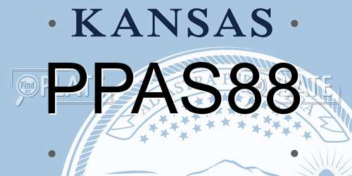 PPAS88 Kansas License Plate