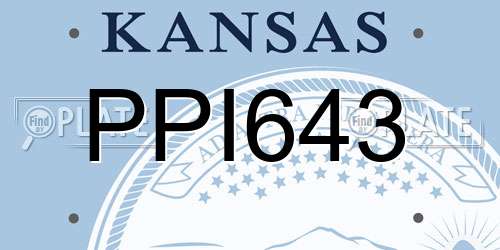 PPI643 Kansas License Plate