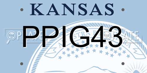 PPIG43 Kansas License Plate