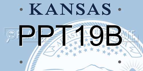 PPT19B Kansas License Plate