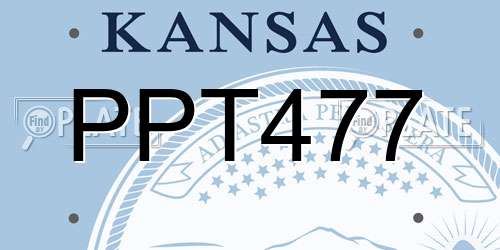 PPT477 Kansas License Plate