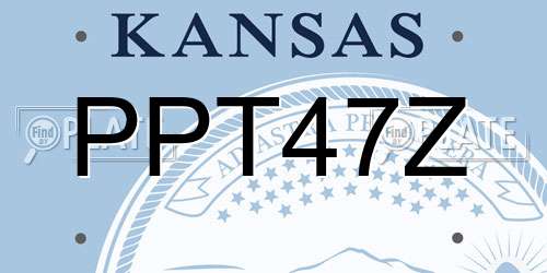 PPT47Z Kansas License Plate