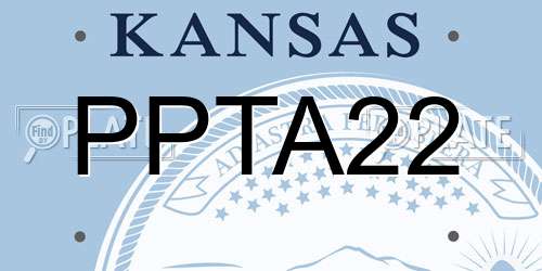 PPTA22 Kansas License Plate