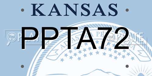 PPTA72 Kansas License Plate