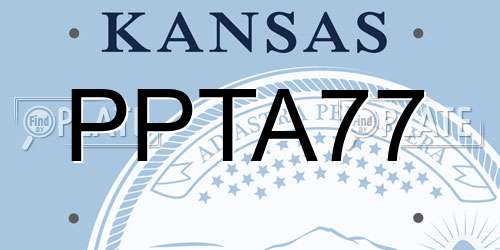 PPTA77 Kansas License Plate