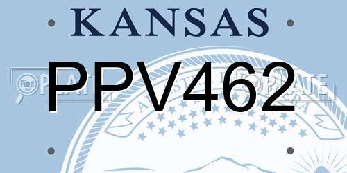 PPV462 Kansas License Plate