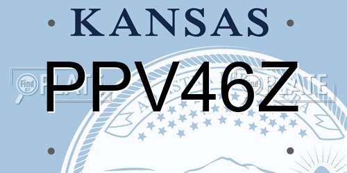 PPV46Z Kansas License Plate
