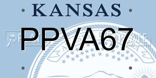 PPVA67 Kansas License Plate