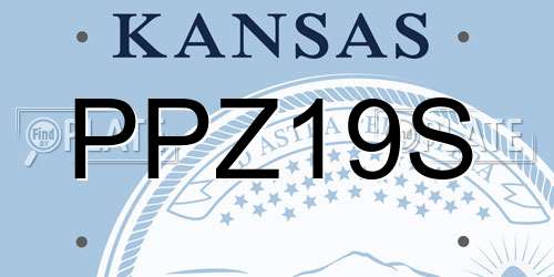 PPZ19S Kansas License Plate