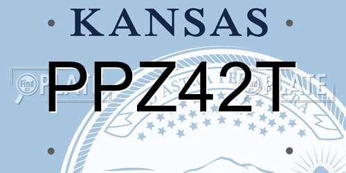 PPZ42T Kansas License Plate