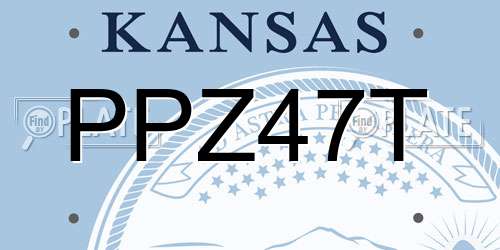 PPZ47T Kansas License Plate