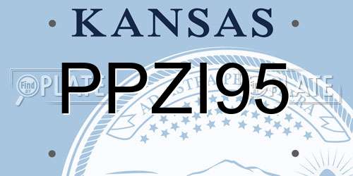 PPZI95 Kansas License Plate