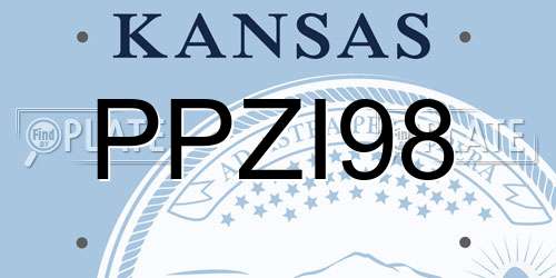 PPZI98 Kansas License Plate