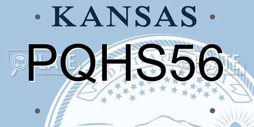 PQHS56 Kansas License Plate