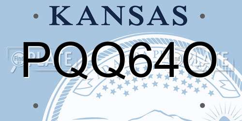 PQQ64O Kansas License Plate