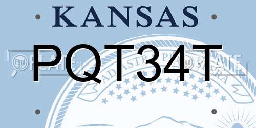 PQT34T Kansas License Plate
